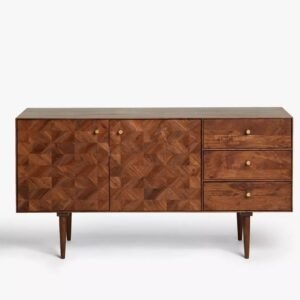 Hand Painted Palm Solid Wood Brown Sideboard (1)