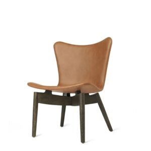 Modern Vannes Solid Wood Grey Lounge Chair
